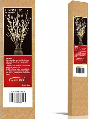 Miniatura 6 de Lightshare Ramas de abedul con triple iluminación de 41 pulgadas, ramita de sauce de abedul artificial con 300 mini luces LED para decoración de