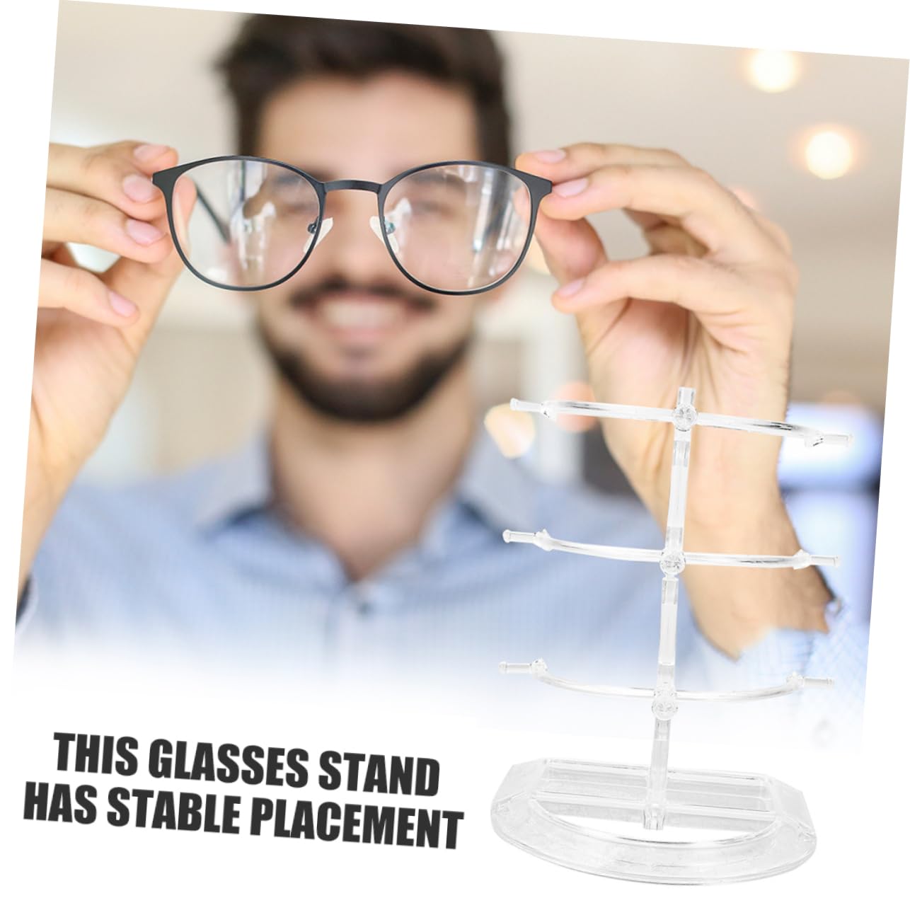 Amosfun 8 Stk Brillenständer brillen aufbewahren brillenablage brillenregal Brillenbox Ausstellungsstand Sonnenbrillen-Organizer-Ständer Brillenhalter Glasständer Brillengestell p.s