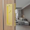 LWZH Privacy Pocket Door Lock Hardware, Hidden Handles, Privacy Pocket Door Lock with Push Automatic Bounce Switch Gold