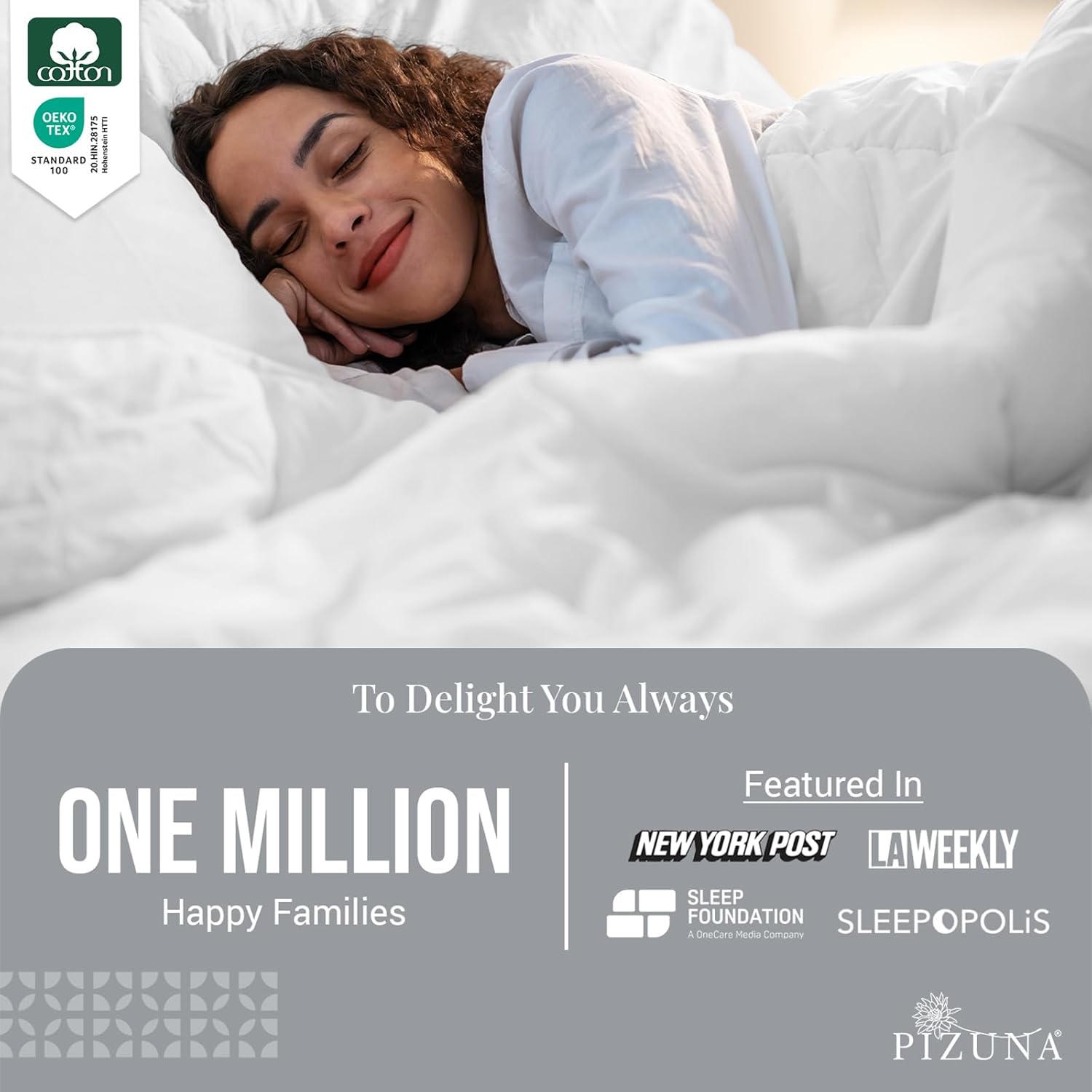 Pizuna Pure 100% Cotton King Duvet Cover Set, 600 Thread Count Long Staple Cotton Crisp Sateen Weave with Button Closure (Combed White Cotton Duvet Cover King) New White King image 2 of 6 B08KQGN15H