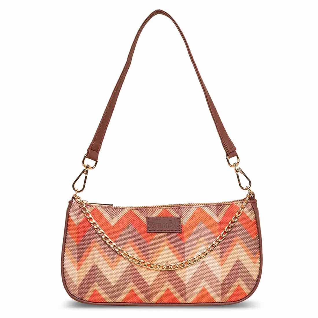 ZOUK Wave Printed Womens Handcrafted Vegan Leather Multicolor Casual Mini Shoulder Bag (B0BQMX6TYP) Amazon Price History, Amazon Price Tracker