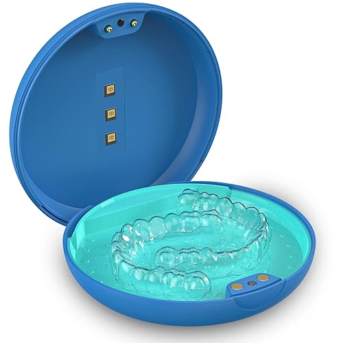 Miniatura 1 de VEAMOR Invisalign - Estuche de retención caja de desinfectante UVC portátil estuche de soporte dental delgado alimentado por batería con bolsa