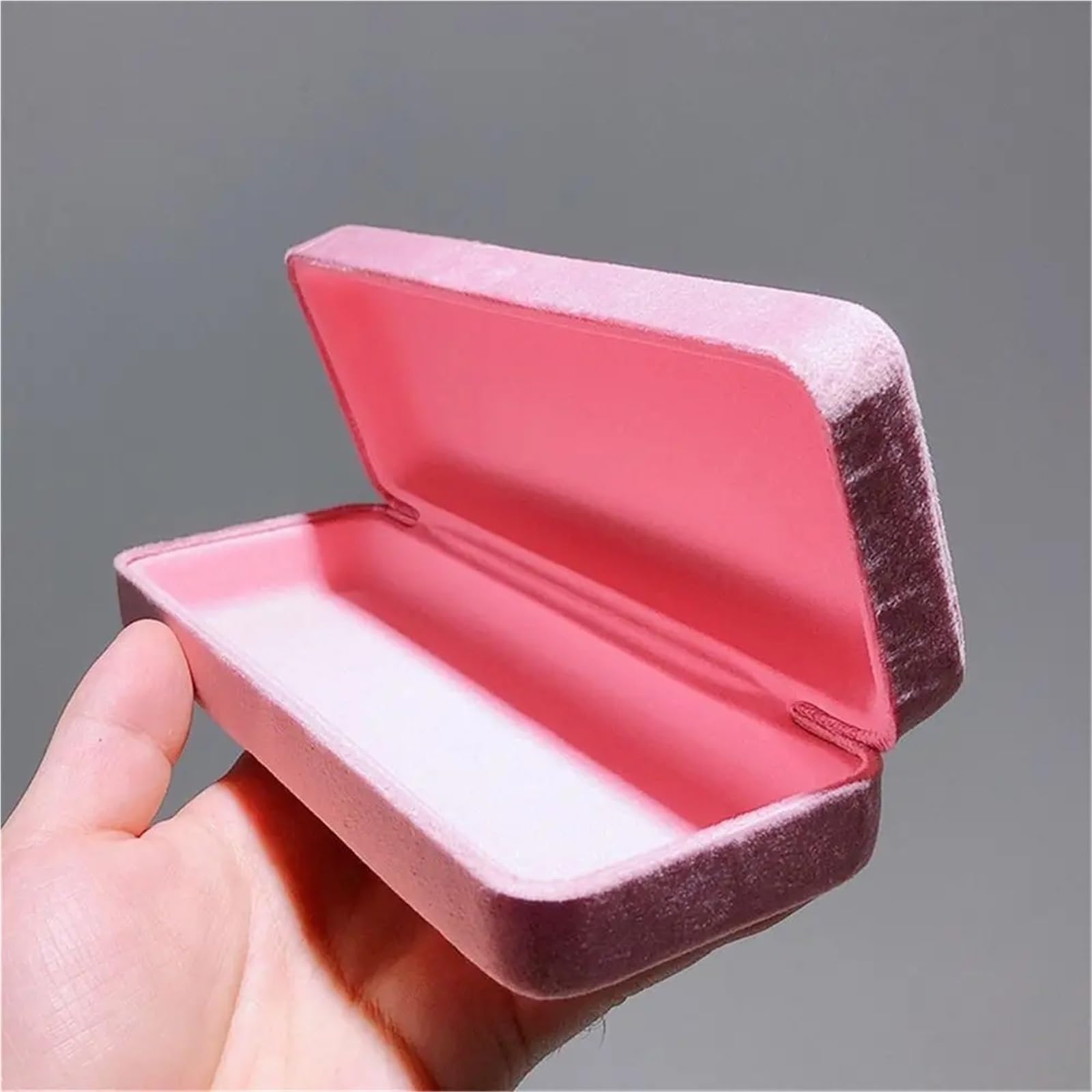 Estuche rosa for gafas, caja de almacenamiento sencilla for sol, portátil, 2 uds Para Viajes Y Vacaciones