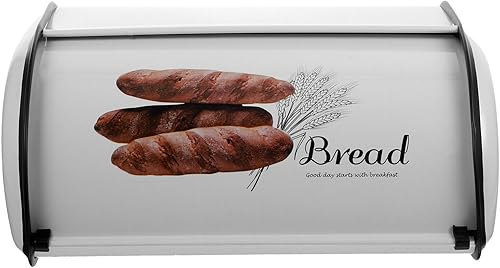 UPKOCH Caja de pan y pastelería de hierro para almacenamiento de pan, organizador de escritorio pequeño para cocina