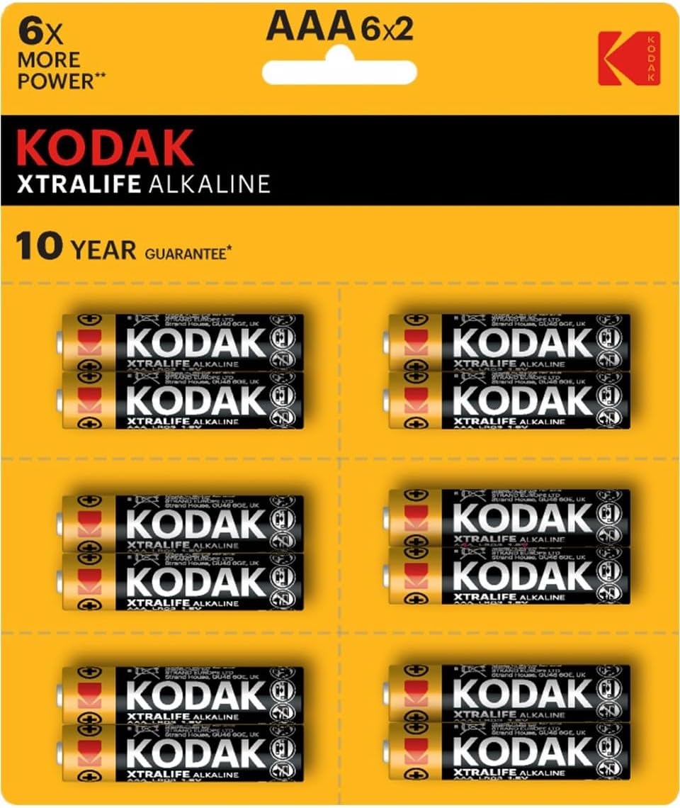 Kodak Xtralıfe 12 Adet Alkalin ince Pil - 6x2-AAA