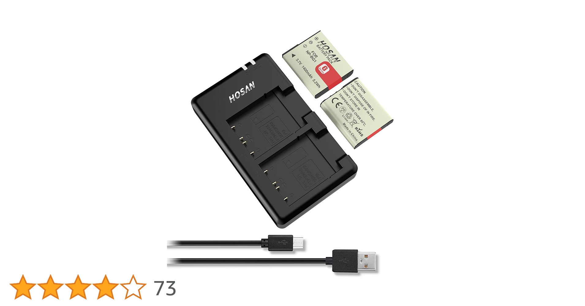 動作品✨SONY DSC-HX5バッテリー2個付き Amazon | HOSAN NP-BG1 互換バッテリー 2個 + 充電器 対応機種