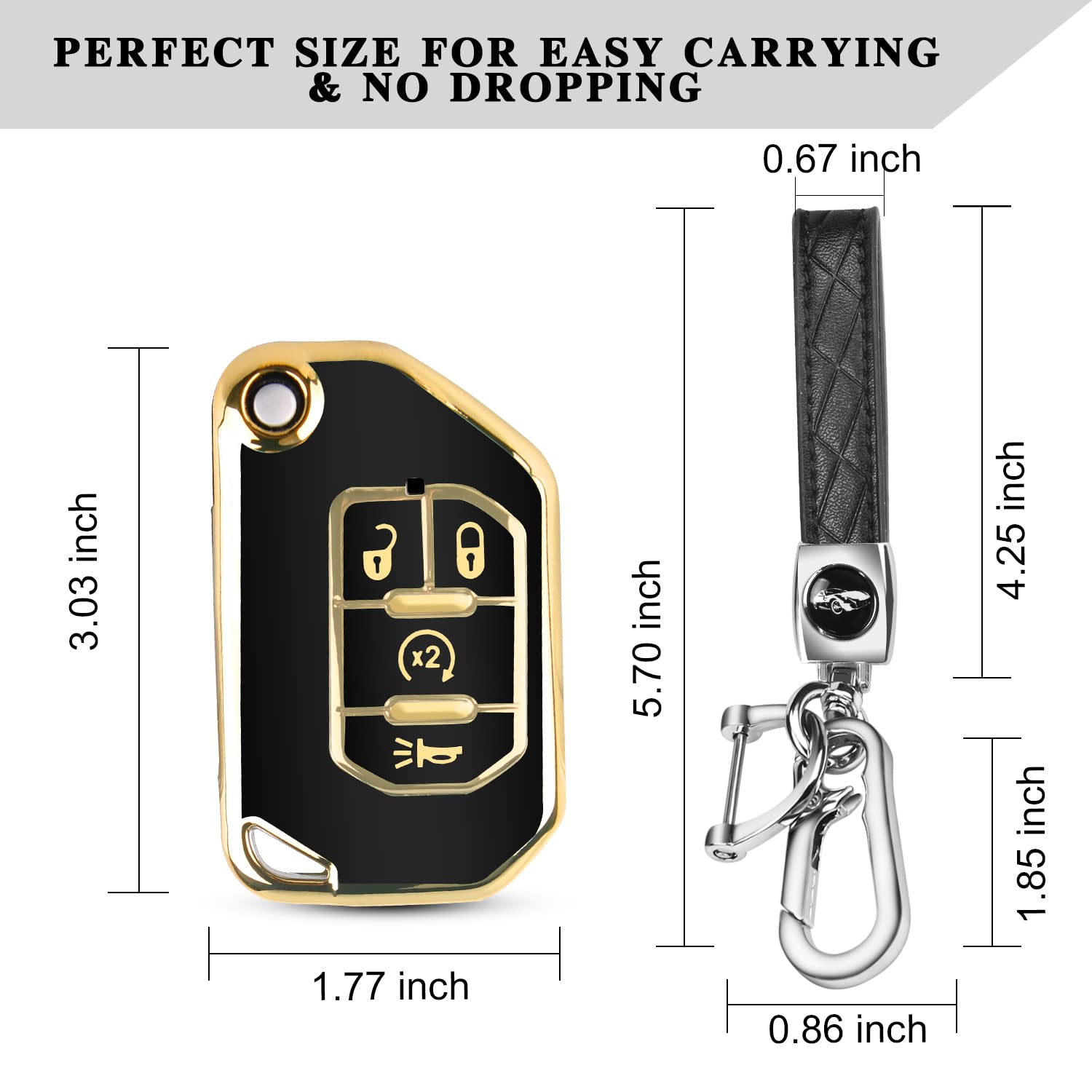 Jeep Key Fob Cover | Protective Case For Jeep Wrangler & Gladiator 2018-2022 | 5 Color Options - View #4