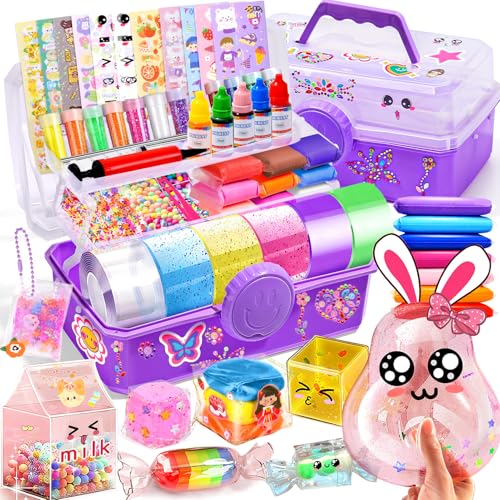 vamei Nano Tape Bubbles Kits de Loisir Creatif Enfant avec Nano Magic Tape, Clay Argile, Perles,...