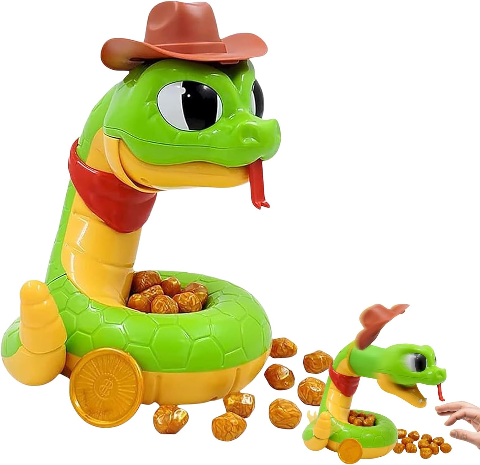 Rattlesnake Game for Kids and Family Party, Tricky Scary Sound Snake, Biting Hand Hungry Rattlesnake, Gold Digger Prank Toy