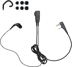 Kenwood Compatible Income Earphone Microphone for Demitos, 2 Pin 2-Way In-Ear Type Specific Small Power Transceiver for UBZ-LS20, UBZ-LK20, UBZ-LM20, UBZ-EA20R, UBZ-LP20, UBZ-LP27, UTB-10, EMC-3,
