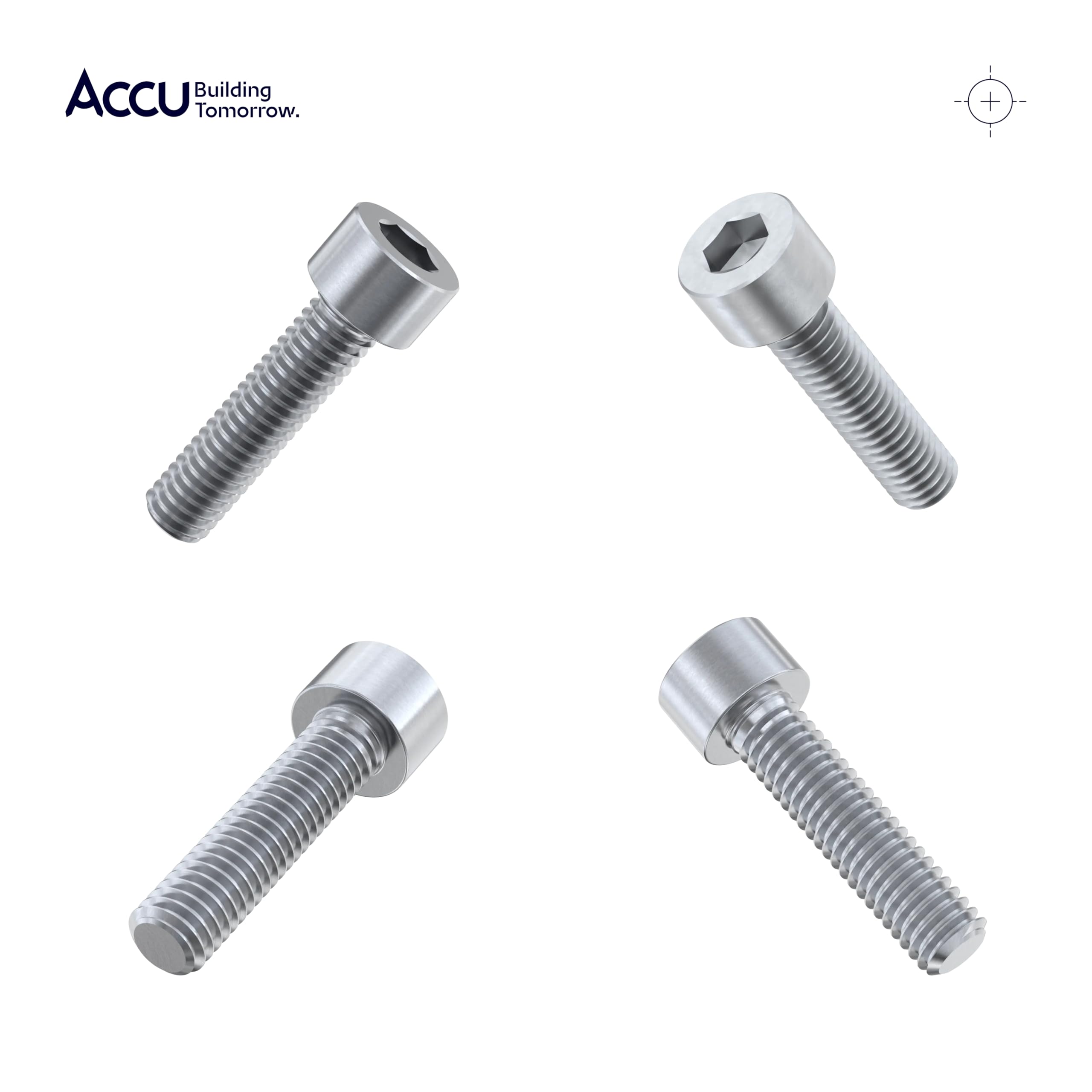 Accu - M6 x 12mm Full Thread Cap Head Screws (DIN 912) - Stainless Steel (A2) (Pack of 20) - Image 3