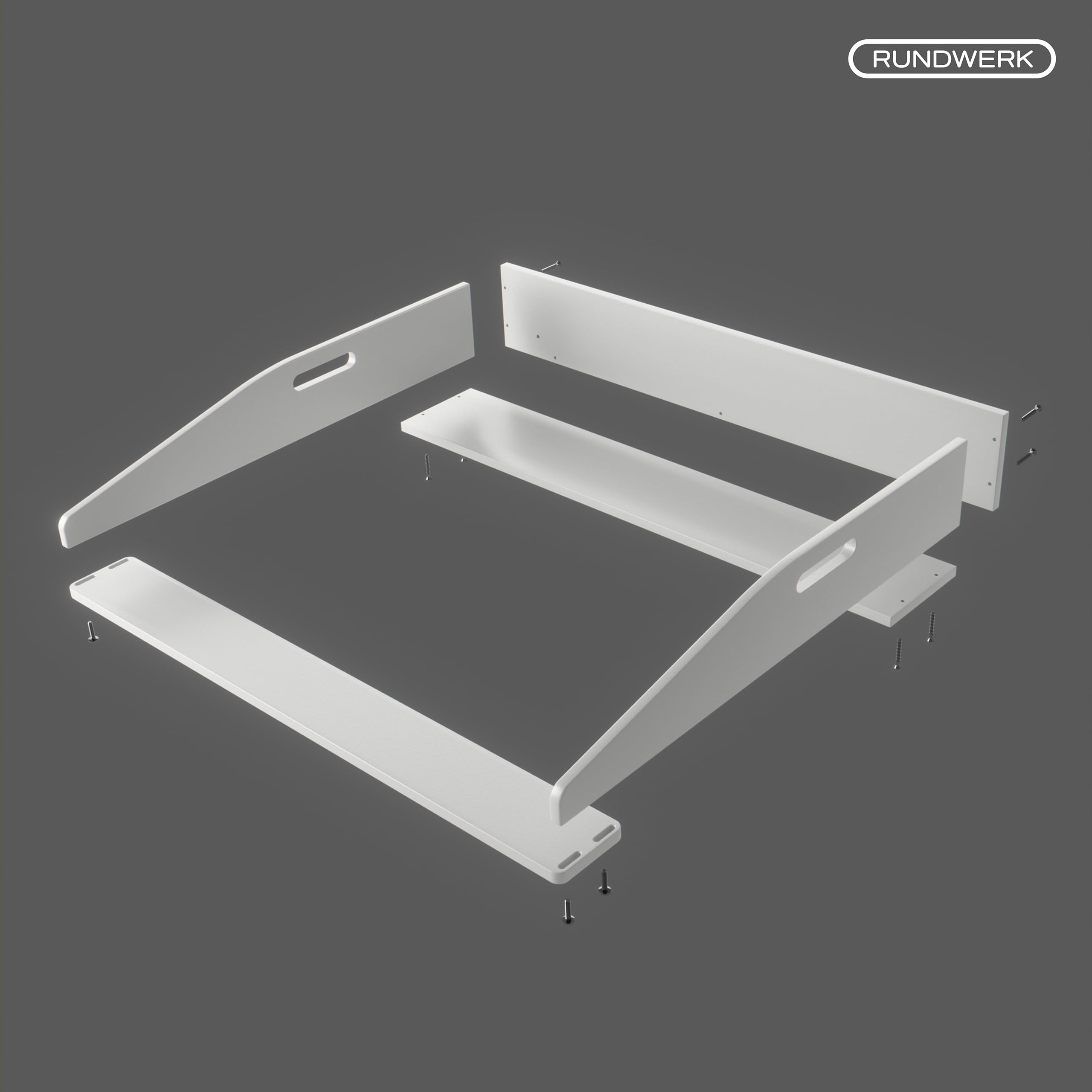 Wickelaufsatz 80cm breit für IKEA Hemnes und Malm Kommoden - Kommodentiefe von 48-50,5cm - [80x75x13,5cm] - weiß - Sicher & Belastbar - Wickelbrett - Wickelkommodenaufsatz - Holz