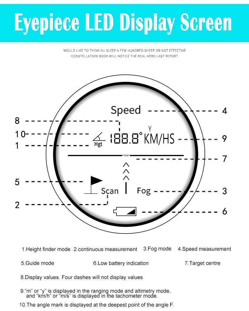 Télémètre Laser 6x - Monoculaire Distance en Mètre - MAX 600 M - Chasse
