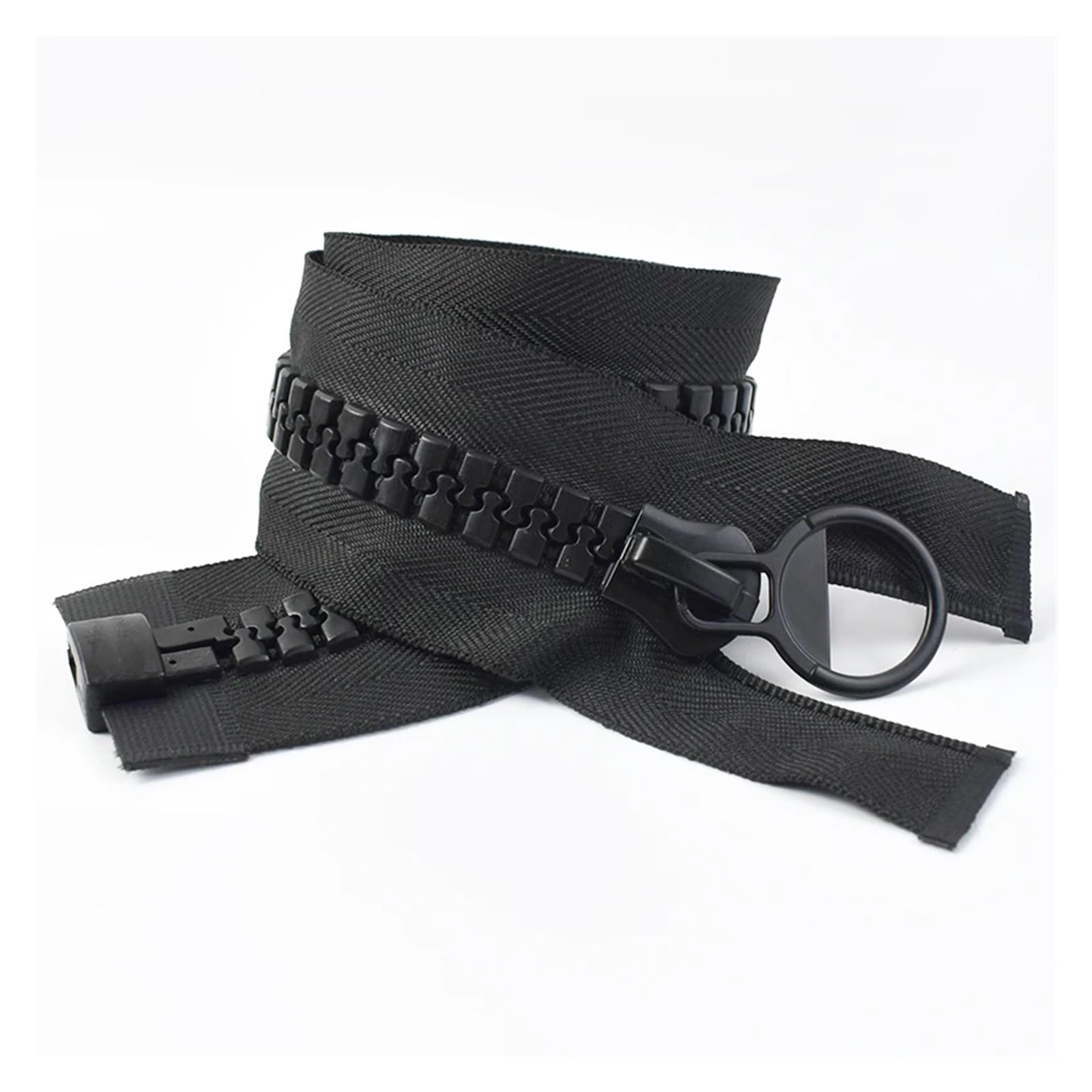 Chiusure Lampo Resina 20# 60/75/80/100/150/200cm Extra Large cerniera in resina piumino giacca cerniere Open-End accessori di riparazione zip sostituibili(Black,400cm)