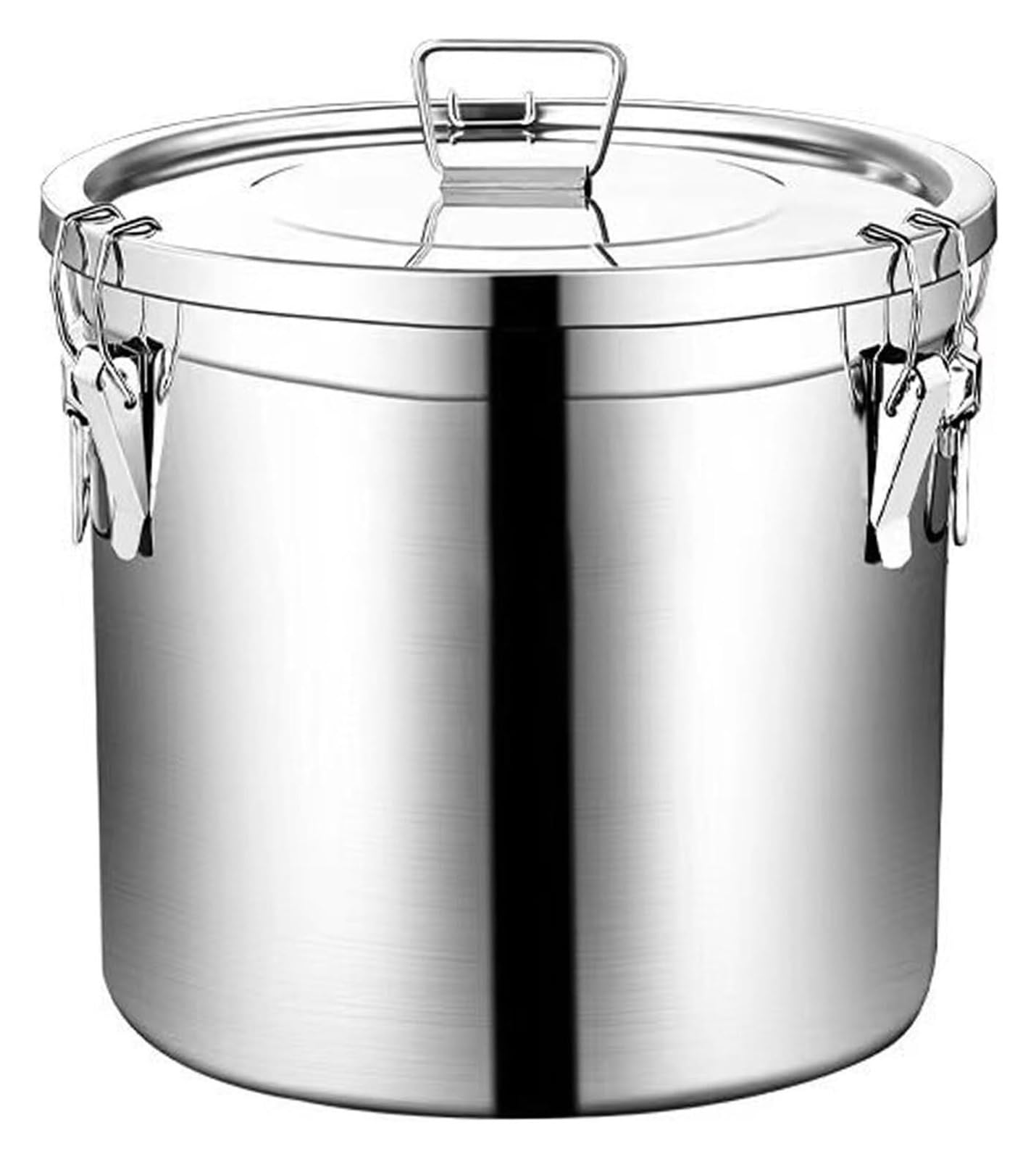 Contenitore ermetico in Acciaio Inox 304 per dispensa da Cucina | Contenitore ermetico in acciaio inossidabile 304 con coperchio sigillante ideale per farina di riso e cereali