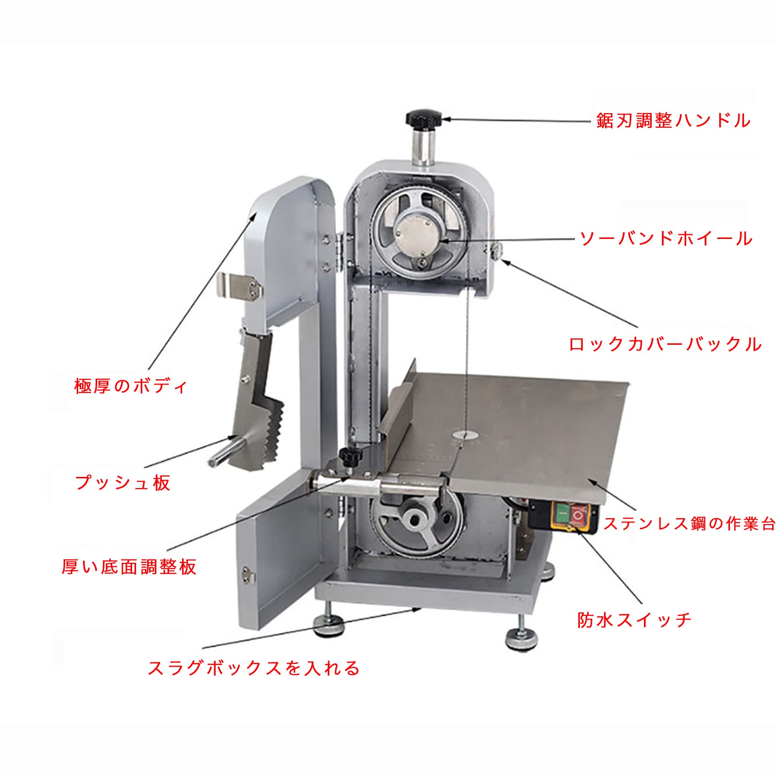 自動商業骨鋸盤冷凍肉切断機冷凍肉カッター750W Amazon.co.jp: LeTkingok 自動商用骨鋸盤 デスクトップ冷凍ミート