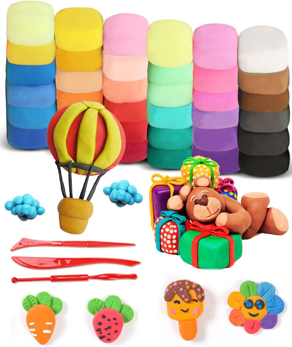 Air Dry Clay Magic Clay kit, VANJETO 36 Colors Ultra Light Modeling Clay, Safe and Non-Toxic Modeling Clay, Art Crafts Gift for Kids