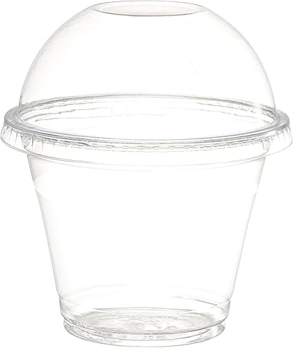 Miniatura 9 de Comfy Package 50 juegos de vasos de plástico transparente de 12 onzas sin agujero tapas planas