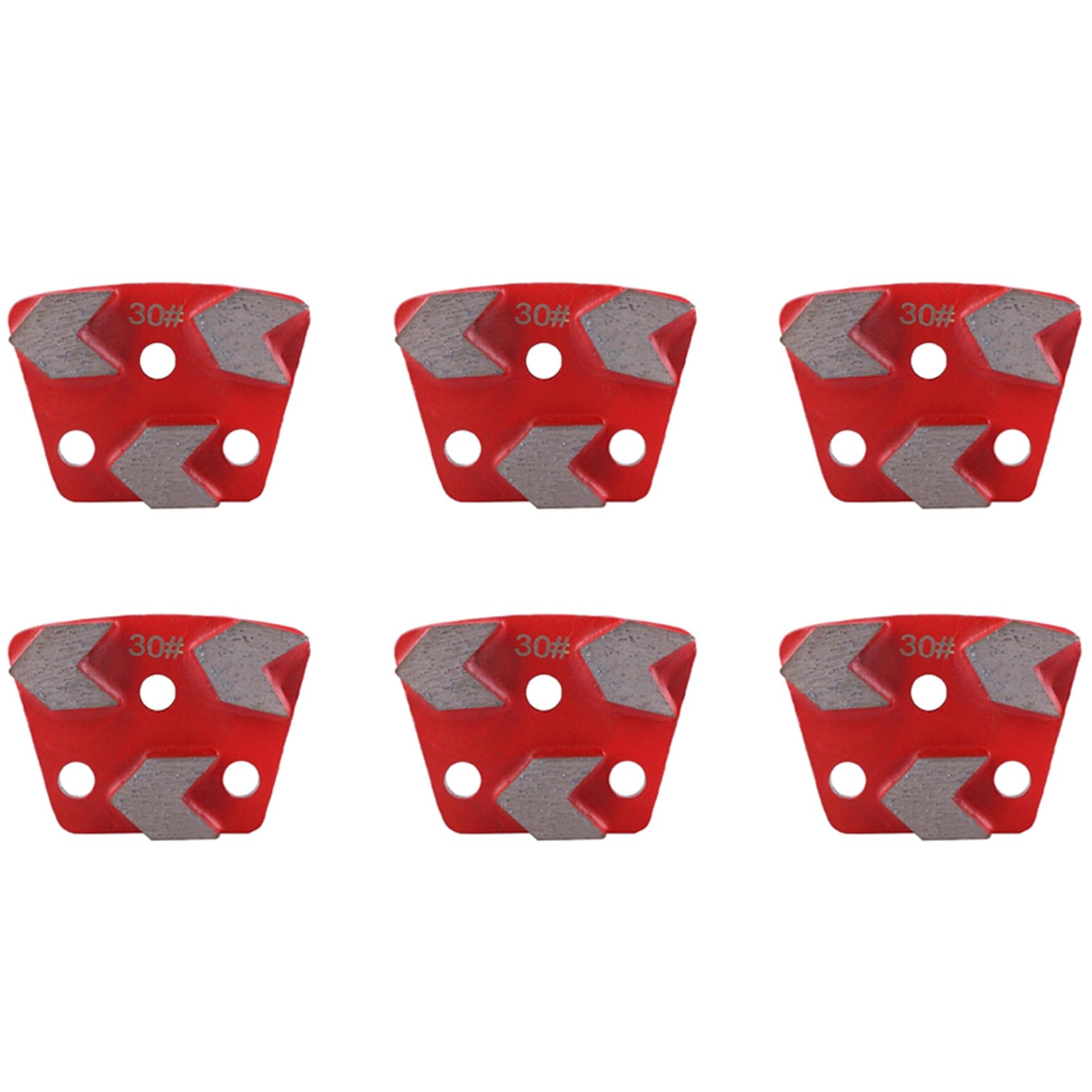 6X 30 Grit Disco de Almohadilla de Pulido de Piso de Diamante Trapezoidal Raspador de Enlace de Metal para Retirar Las Juntas de Las Manchas Adhesivas