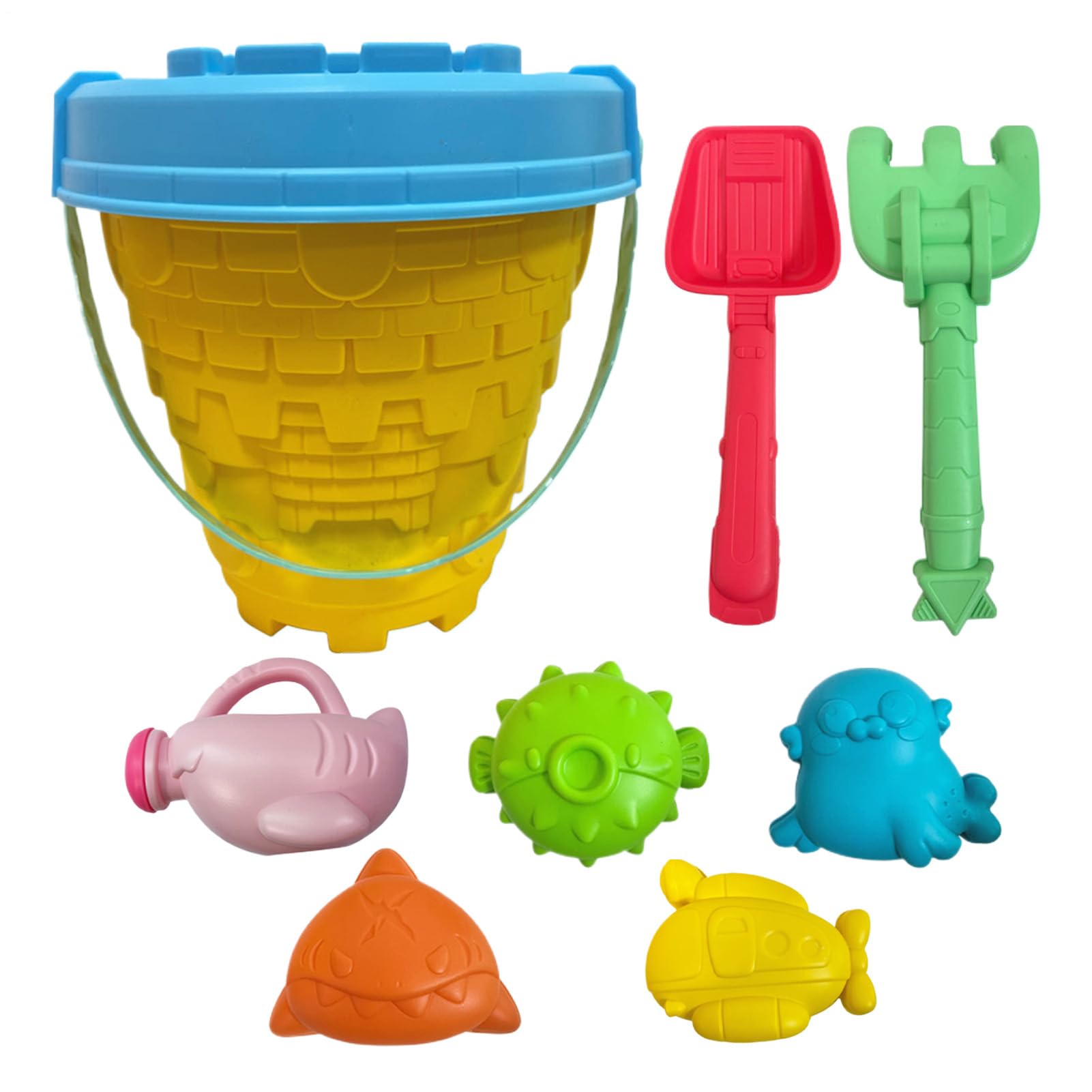 Ensemble de de sable, ensemble de de plage Drôle 8x / set Cartoon Beach