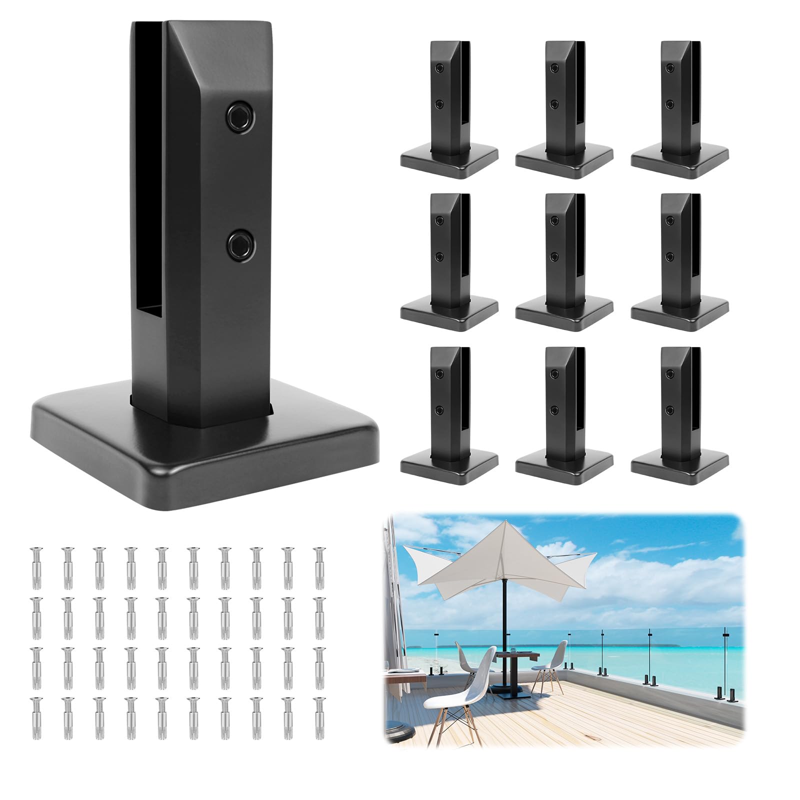 LukLoy Heavy Duty Glass Railing Clamp, Stainless Steel 304 - Want It All
