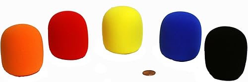 Tetra-Teknica DFFZ5P - Parabrisas para micrófono de mano, color mixto, paquete de 5