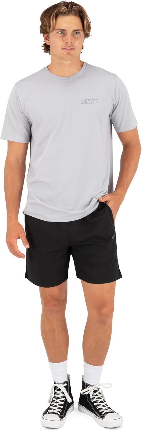 Hurley Men's H2o-dri Short Sleeve T-Shirt, Moisture Wicking, UPF 30+, Regular Fit