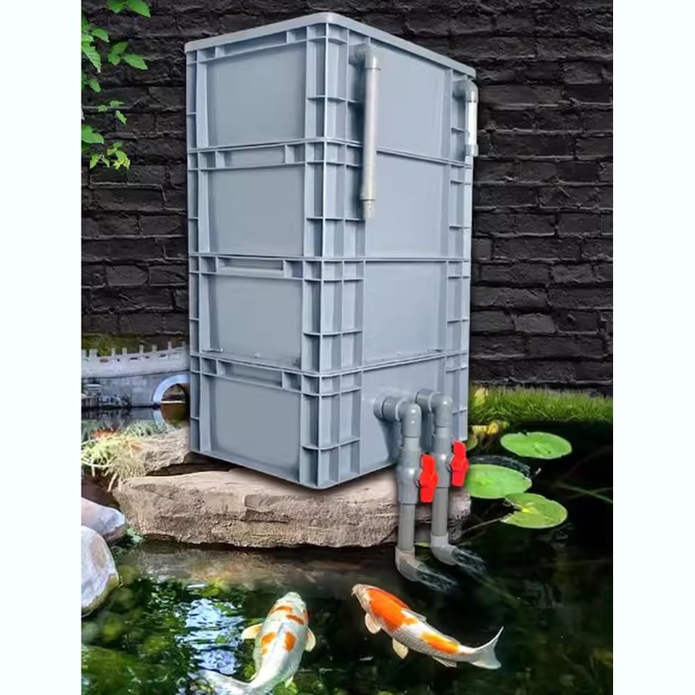 GZHERVICES Aquarium Filter, Large Filter Kit for Ponds, Fish Tank, External Water Cycle Filter Box, Turnover Box Filter Drip Box