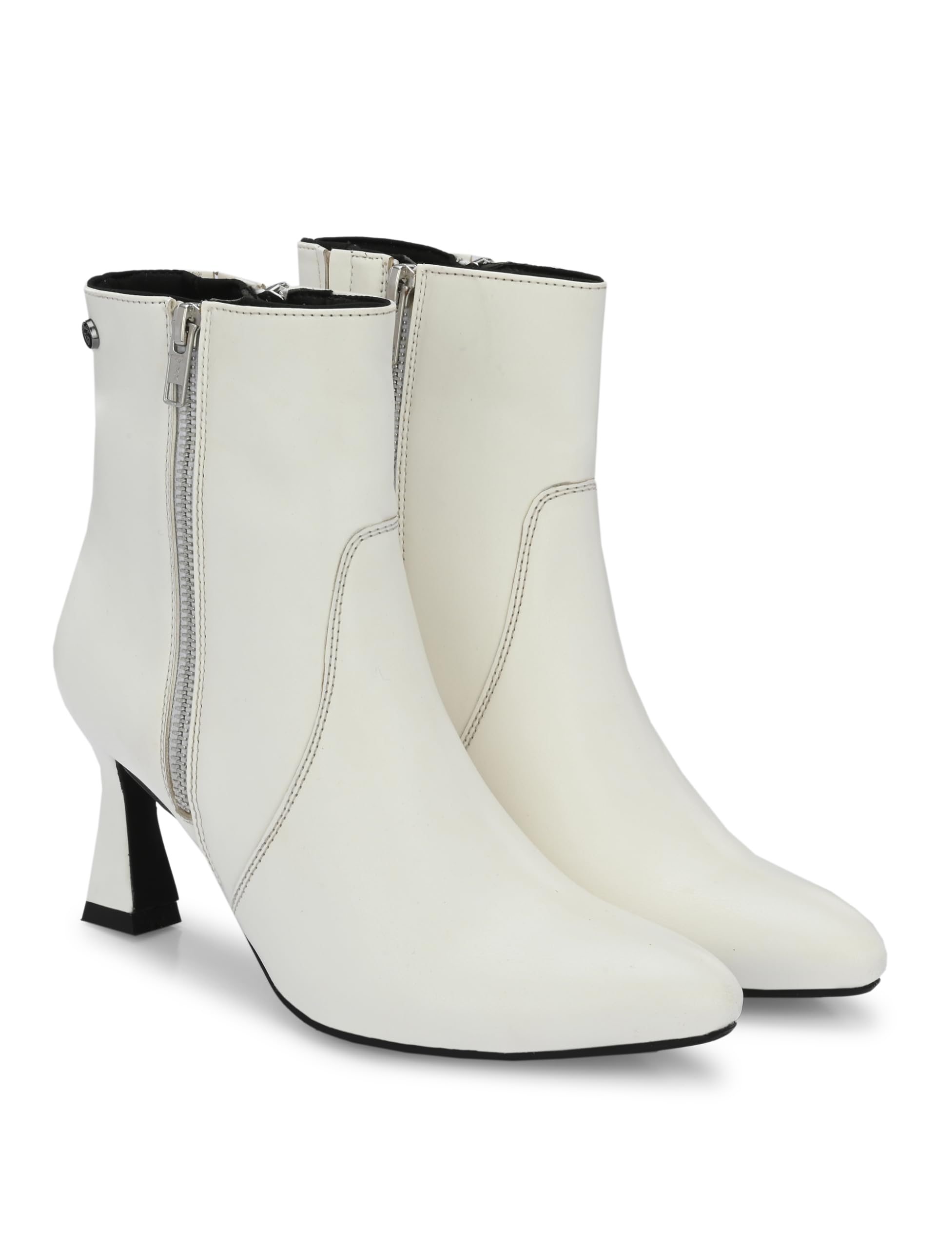 Delize White Faux Leather Pointed Ankle Boots Black 553-40 (B0DG2PW65Z) Amazon Price History, Amazon Price Tracker