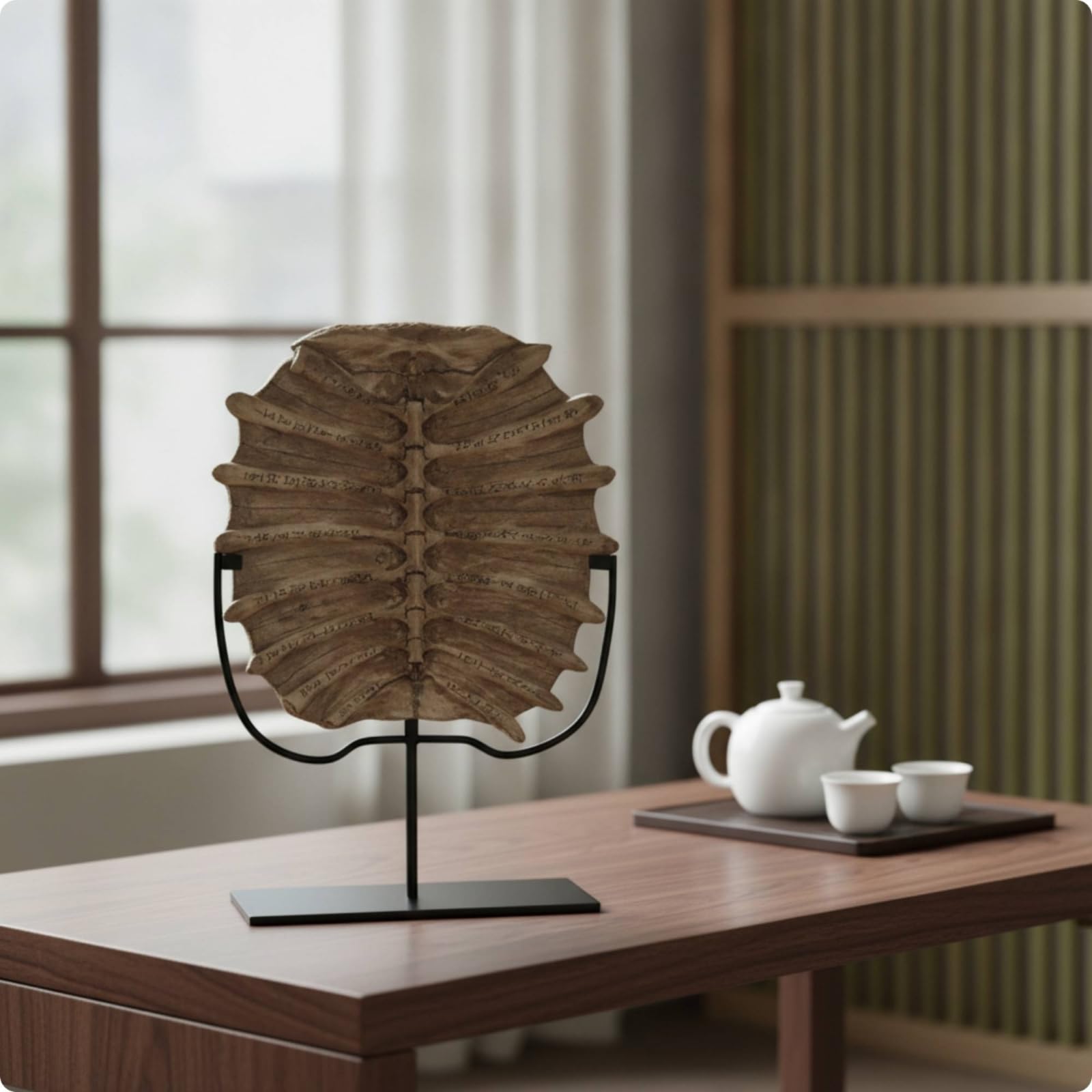 Adorno con Soporte Estilo Chino Pieza Exhibición Envejecido coración para Salón, Estudio