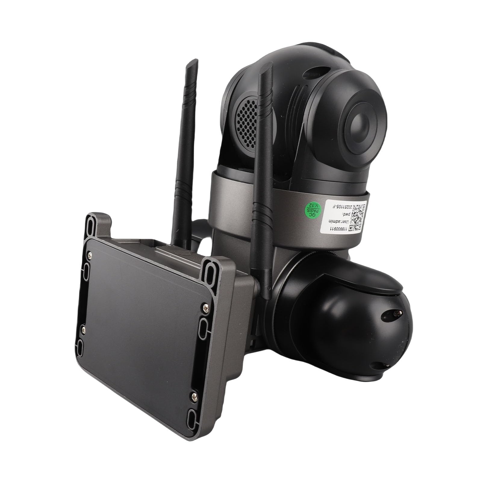 Eacam Cámara de Seguridad Inalámbrica Solar de Triple Lente, 3240x1920 Cámara Seguridad WiFi PTZ con Detección Movimiento AI 2MP con Zoom 10x, Rotación 270°, Batería d