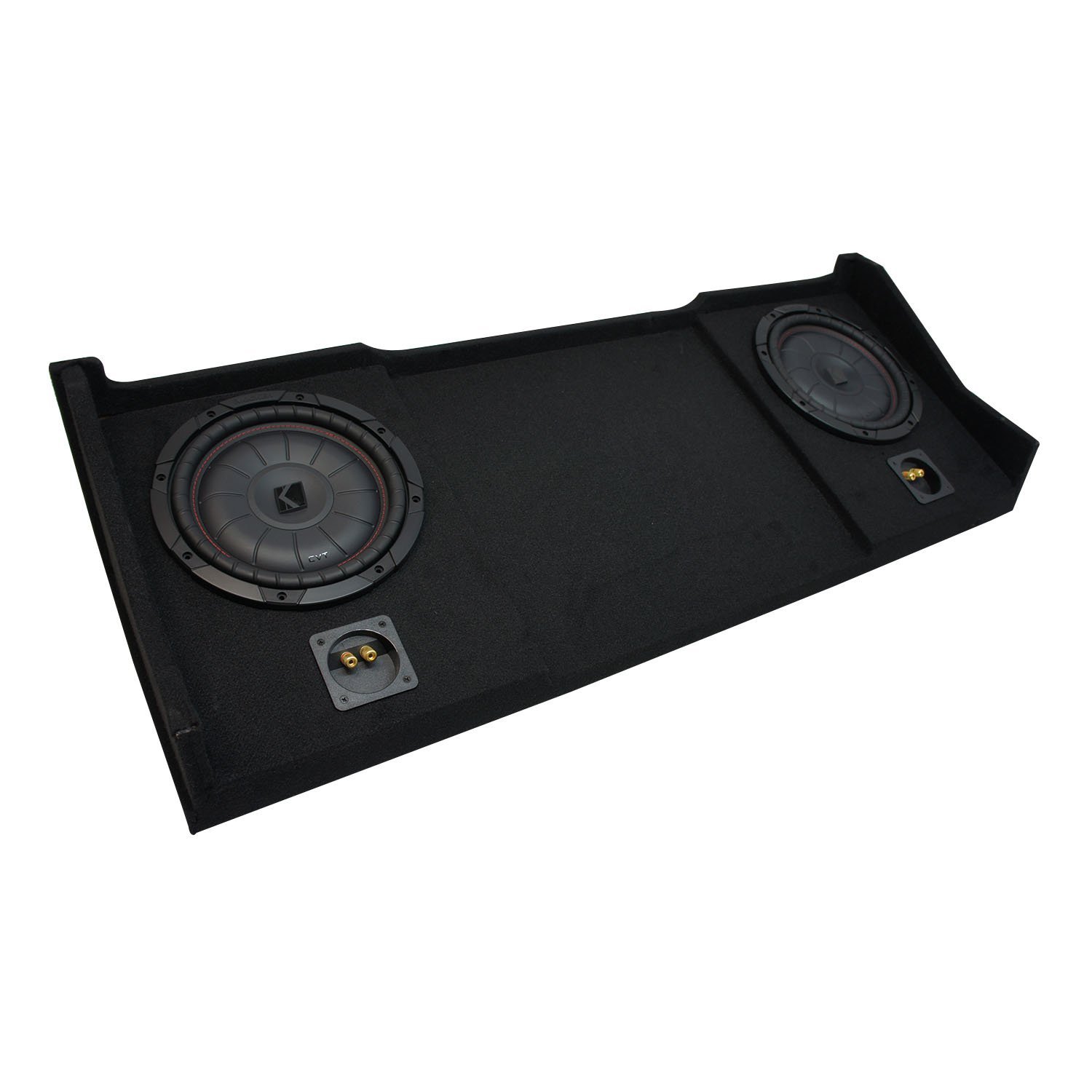 American Sound Connection (2 Kicker 43CVT104 Sub Box Enclosure Bundle Compatible with 1994-2001 Dodge Ram Ext Club Quad Truck