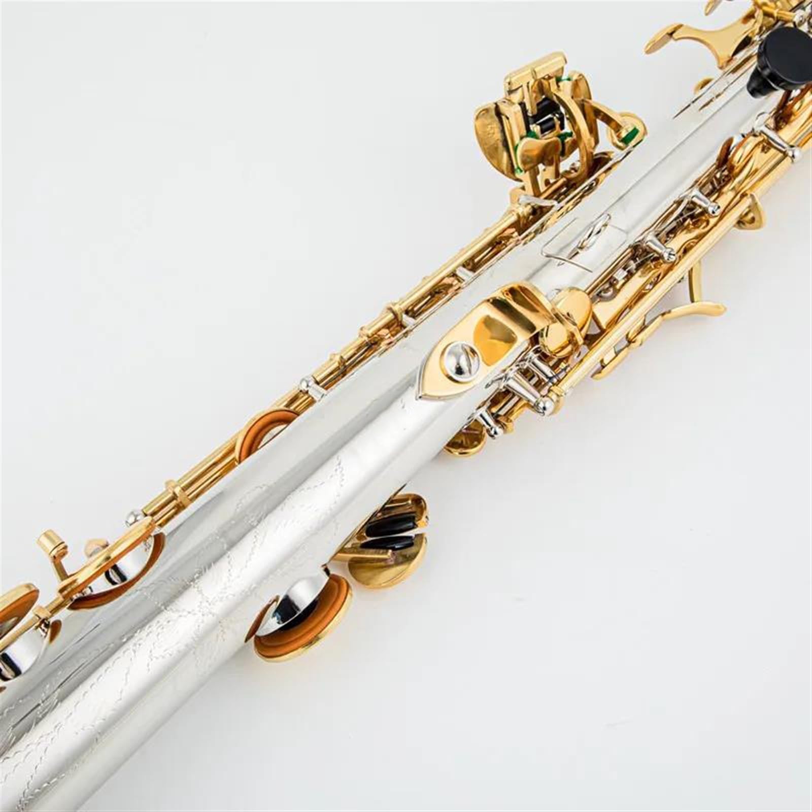 Sassofono Sassofono Contralto Argentato Chiave Oro Con Custodia Sax Contralto Legatura Ance Collo(Silver)