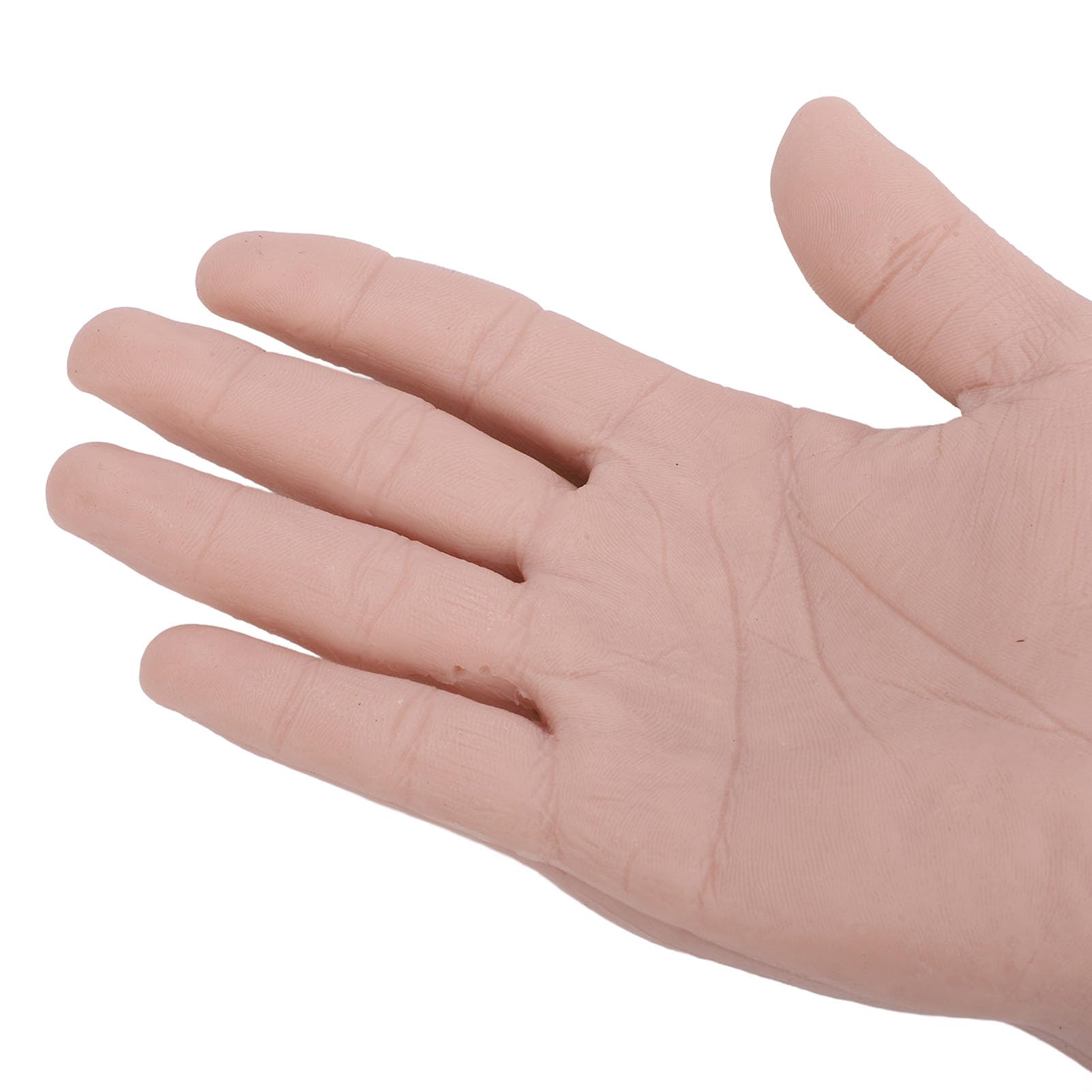 Fockety Mano Masculina de Silicona Realista, Modelo de Mano Masculina de Mano Izquierda o Derecha de 7,1 X 4,3 Pulgadas, Mano de maniquí de Uñas Acrílicas Flexible y Reutilizable, Mano
