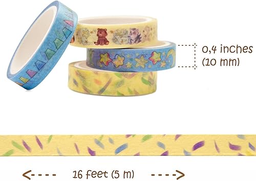 Miniatura 2 de Lindo juego de cintas washi  Cinta decorativa  Cinta Washi Pastel para álbumes de recortes  Cinta estética para fotos  África y tema del cuarto del