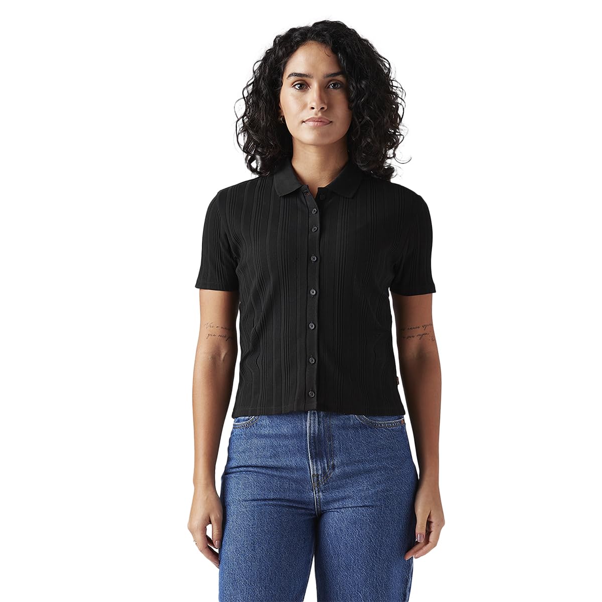 Levi's Women's Textured Slim Fit Shirt in neutral