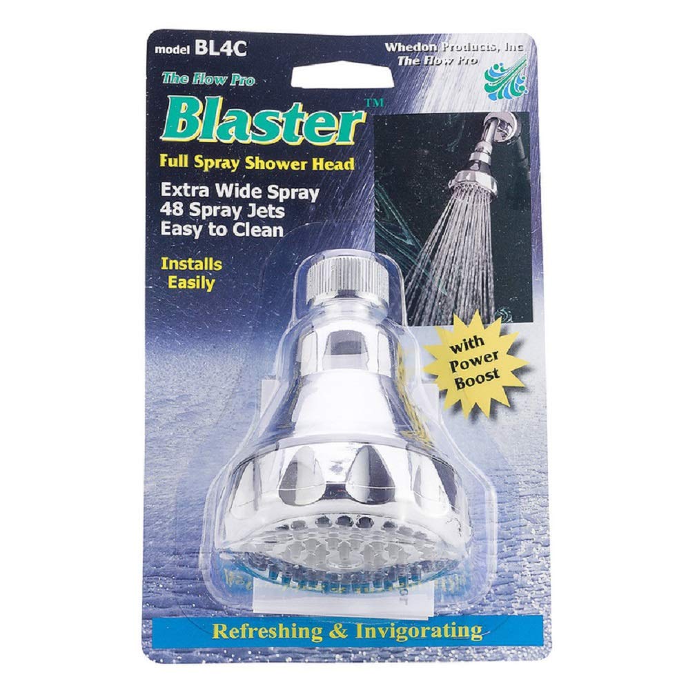 WhedonBlaster Chrome Plastic 1 Settings Showerhead 2.5 gpm