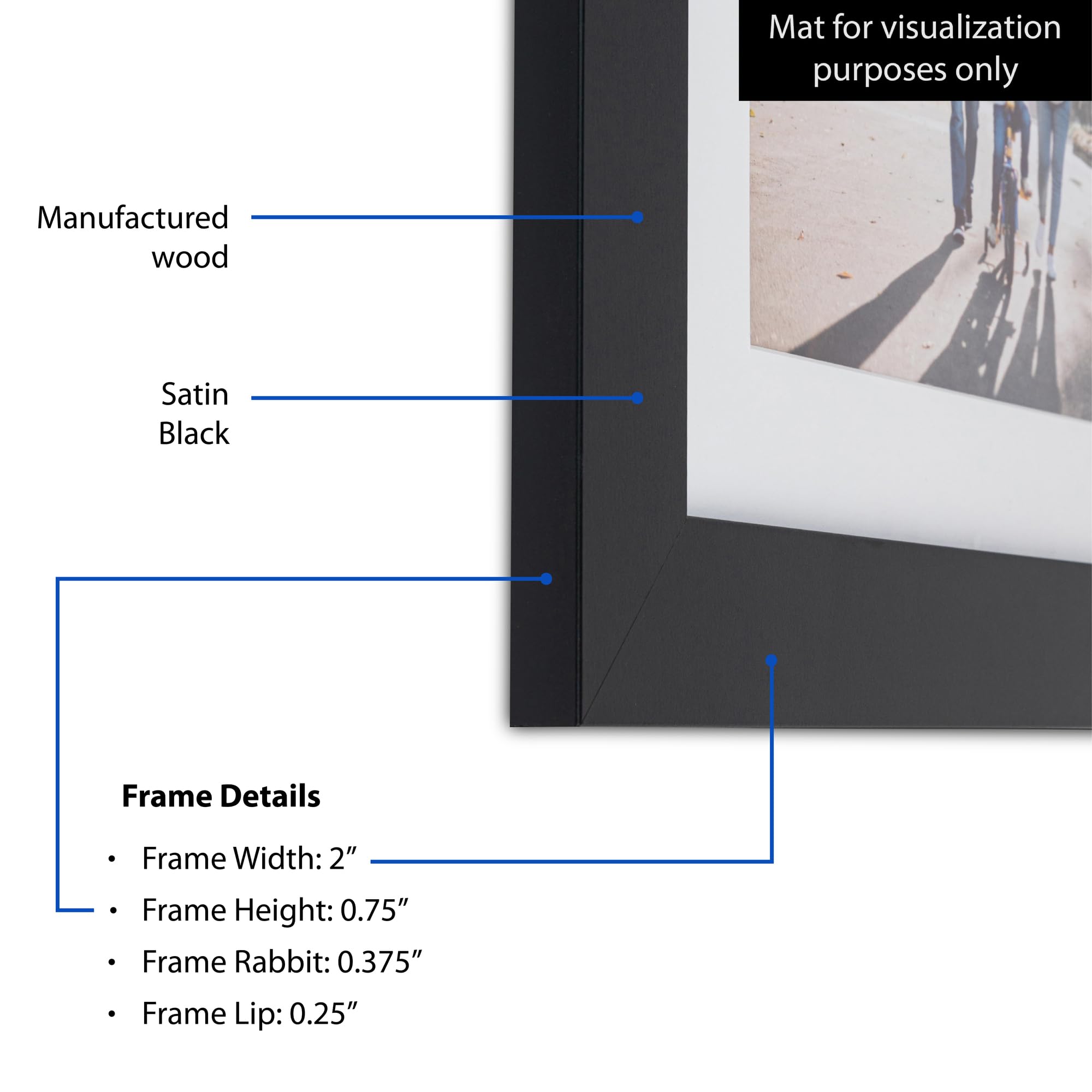 i-Frame aluminum ver. ブラック Amazon.com - Isaac Jacobs 6x8 (Matted 4x6) Black Metal Picture