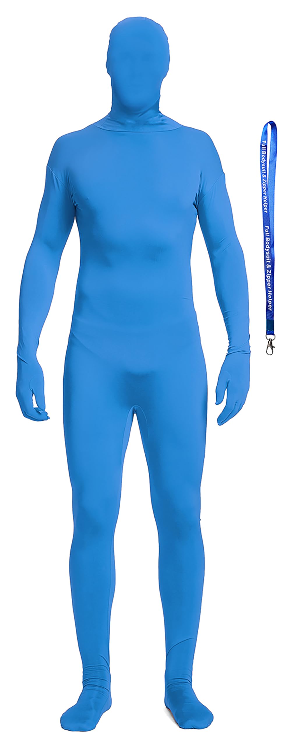Full Bodysuit Include Zipper Helper Unisex Spandex Stretch Adult Costume Zentai Disappearing Man Body Suit