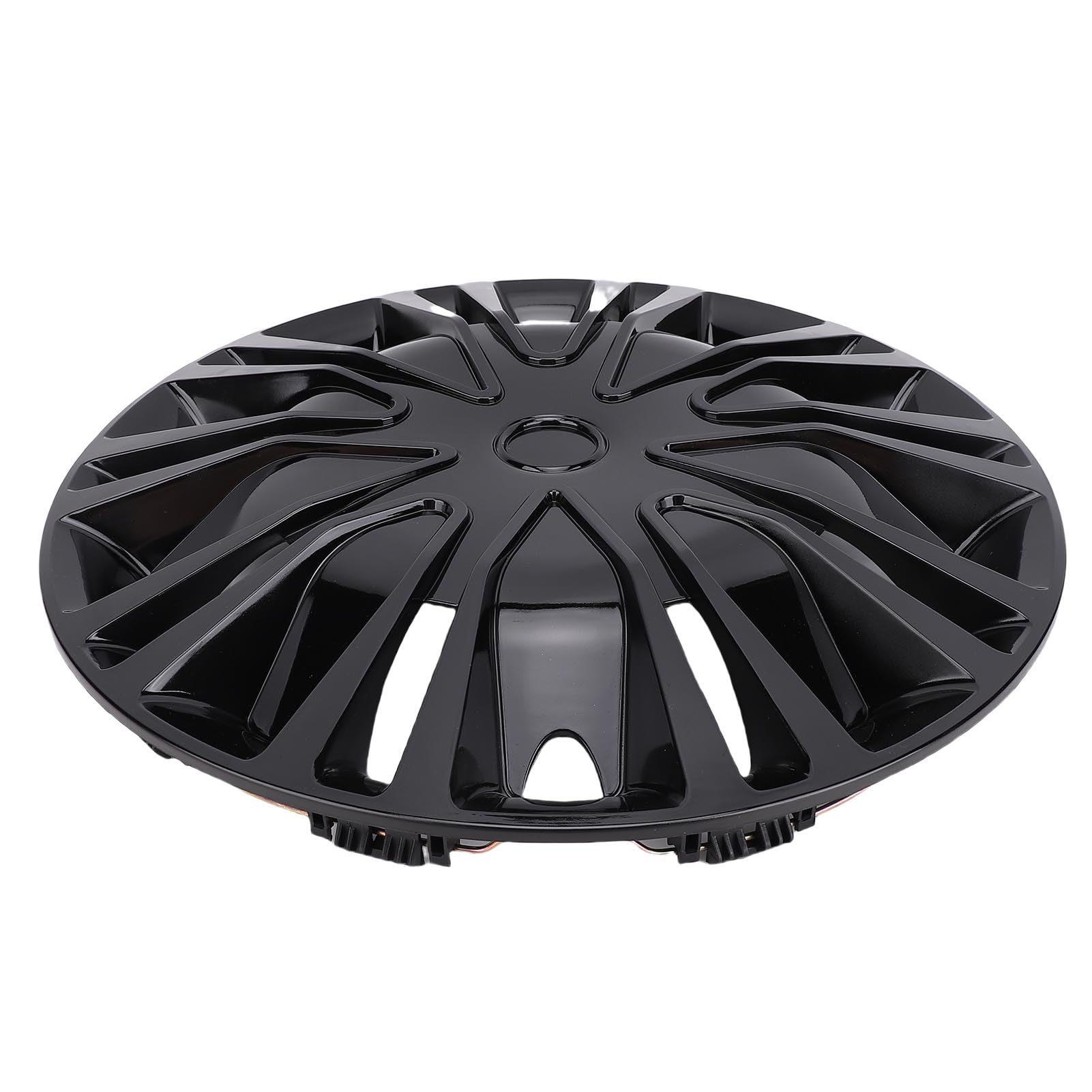 4 szt. Kołpaki, Plastikowe Kołpaki ABS do Opony R16, 16-calowe Dekoracje Samochodowe do Uniwersalnego Dopasowania (BLACK)
