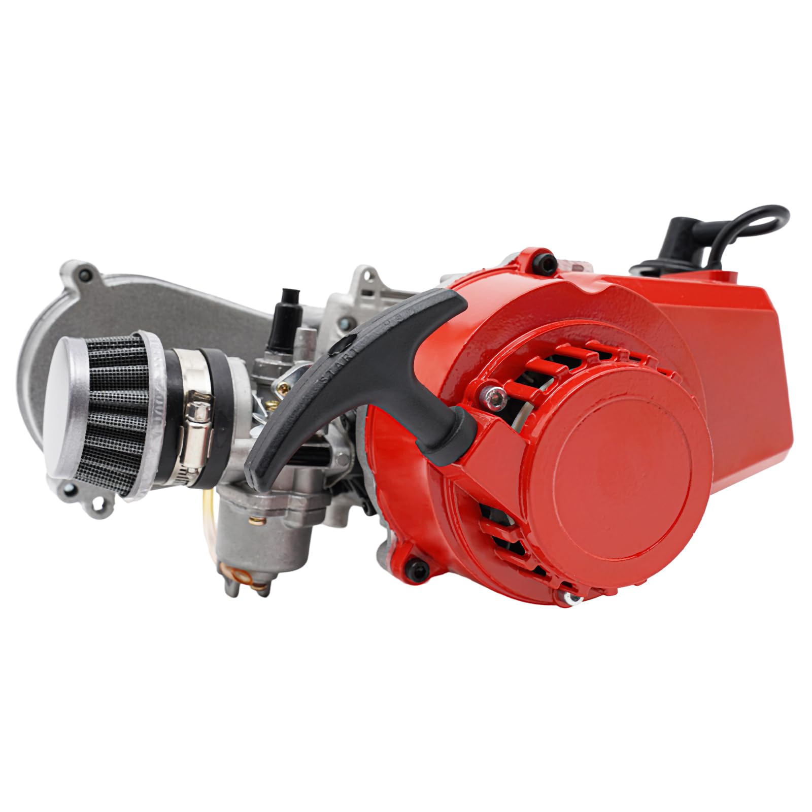 Motore a 2 tempi, mini motore da 49 cc, 3 CV, 1,7 kW, 6000 giri/min, raffreddato ad aria, con accensione elettronica, carburatore e pull start, adatto per Mini Cross Pocket Bike, ATV, Quad, Dirt Bike