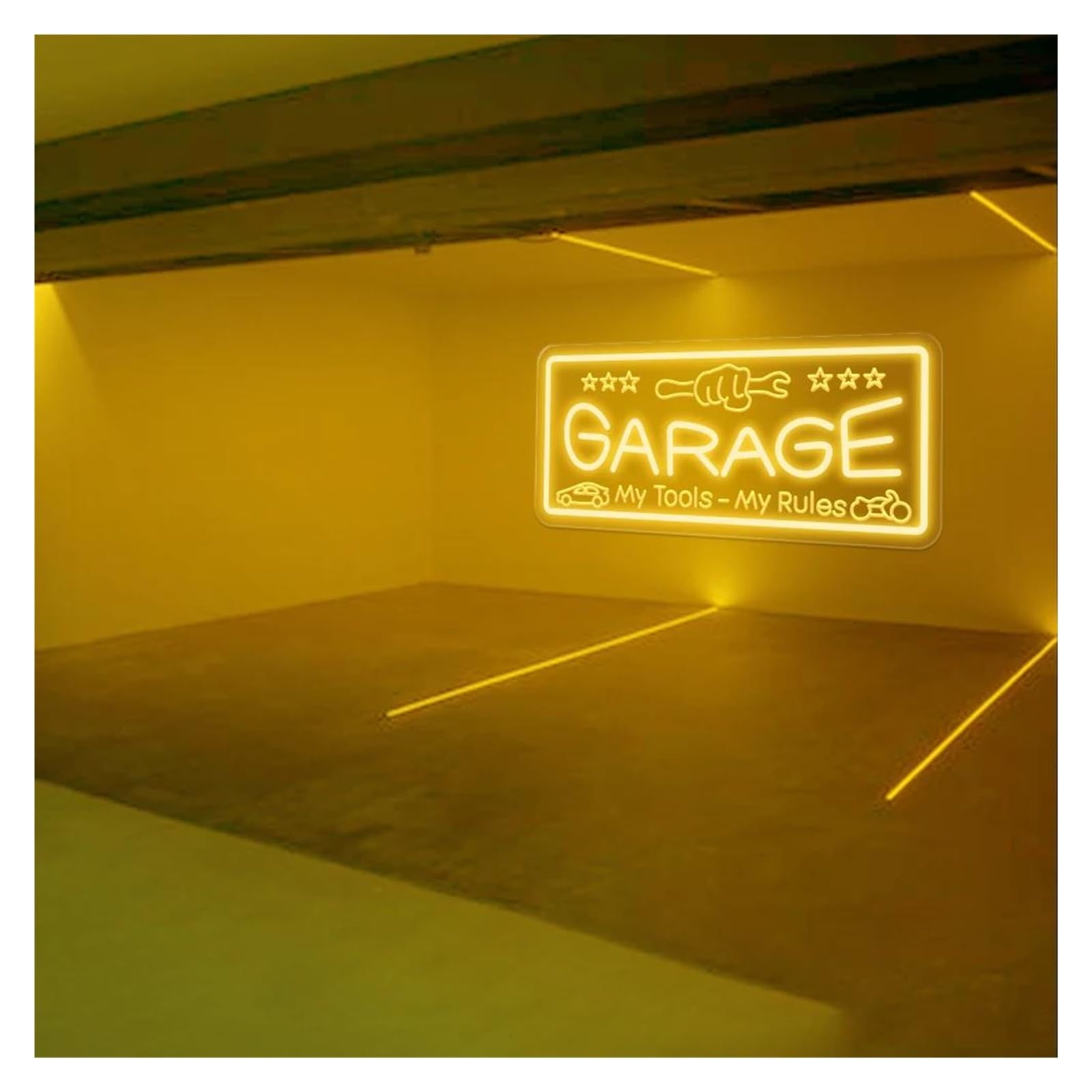 XENITE Luces Art Decoration Christmas Letrero De Neón Garage Para Decoración De Pared Luz LED Para Taller De Reparación De Automóviles Taller De Reparación De Automóviles 40cmx17.8cm