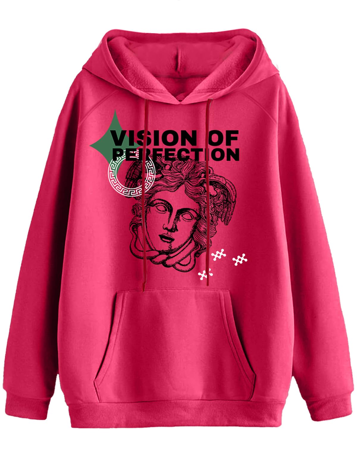 VeirdoCotton Fleece Regular Fit Full Sleeve Hooded Sweatshirt Front and Back Graphic Printed Jumper Hoodie for Men