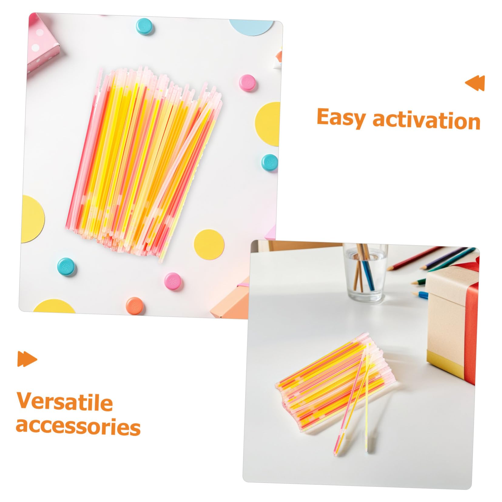 Braccialetti Luminosi Festa 150 Pezzi in Plastica per Bambini e Adulti