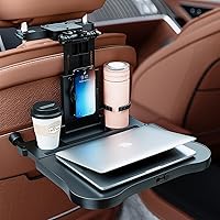Vista 9 de Mesa Bandeja para Asiento Trasero del Automóvil - Bandejas de Comida Plegables y Estables para Asiento Trasero del Auto, Escritorio para Pasajero