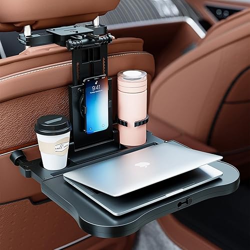 Miniatura 9 de Mesa Bandeja para Asiento Trasero del Automóvil - Bandejas de Comida Plegables y Estables para Asiento Trasero del Auto, Escritorio para Pasajero