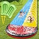 Wasserrutsche Garten 15.8ft/480cm,Doppelrutsche mit Eingebautem Sprinkler,Aufblasbare Wasserrutsche mit 2 Aufblasbaren Boards,Wasserrutsches Garten für Kinder und Erwachsene