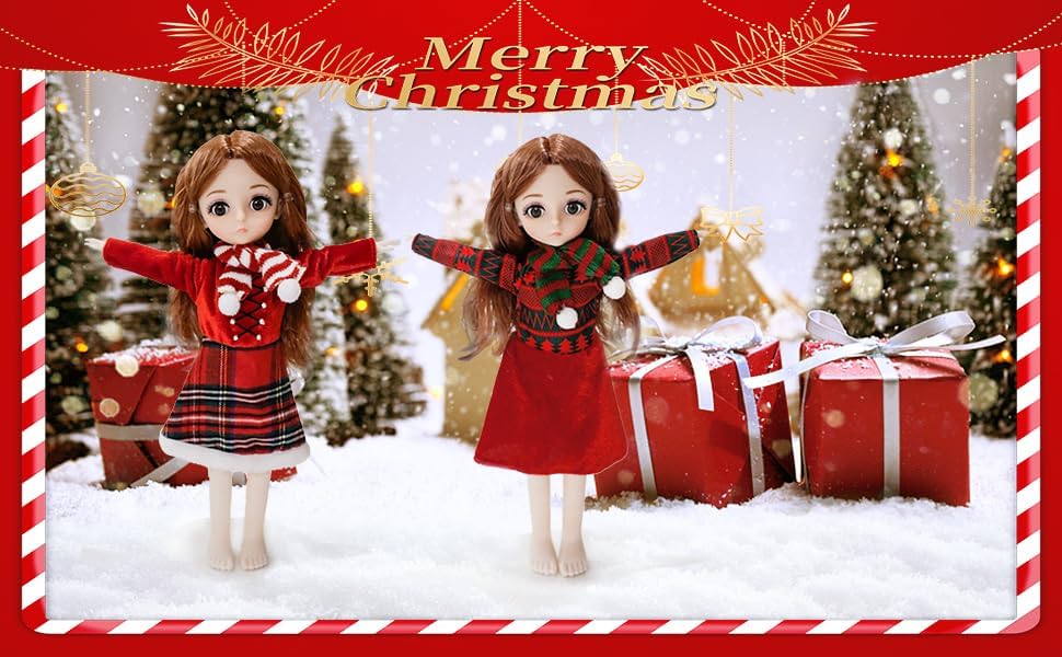 Miniatura 7 de Accesorios de elfo, ropa para niñas, el kit profesional de elfo de Navidad incluye falda de elfo, vestido de tela de Papá Noel para muñeca de 12