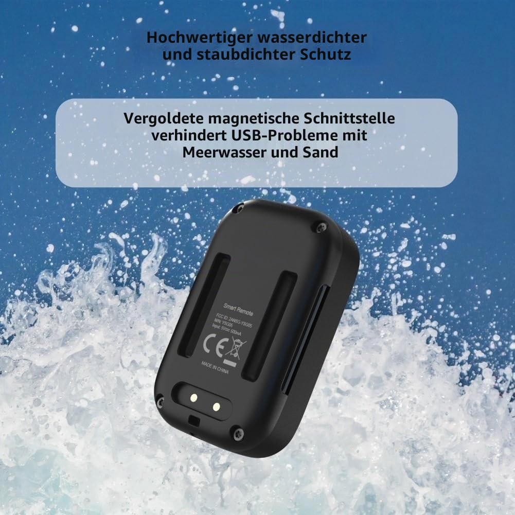 Wasserdichte Bluetooth-Fernbedienung, kompakter kabelloser Auslöser für Insta-360 X5, X4, X3, GO3S ForAcePro2 Action-Kameras