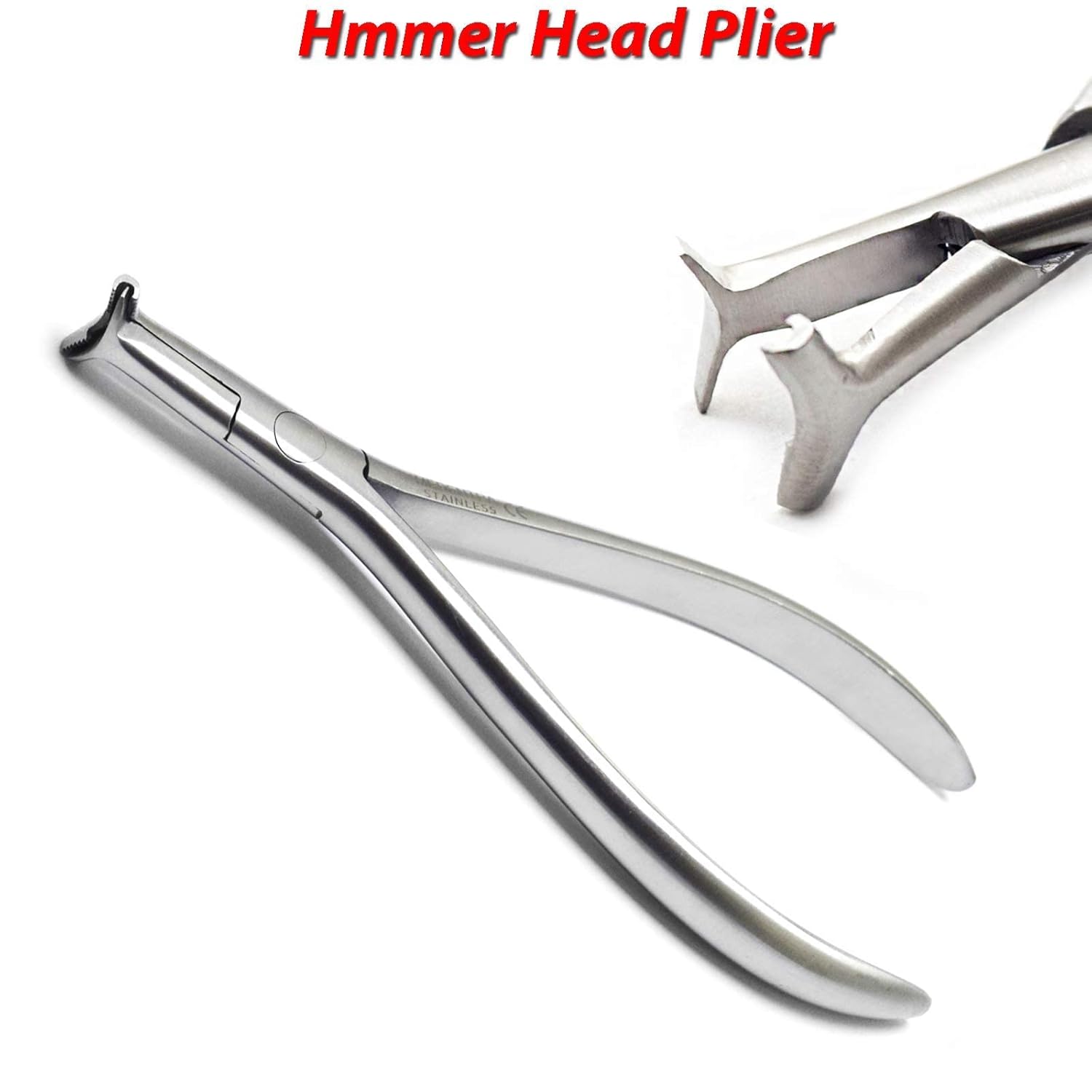 MESPO Professional Dental Pliers | Orthodontic Braces Arch Forming Hard Wire TC | Utility Pliers | Dental Wire Bending Cutter Lab New (Hammer Head Plier)